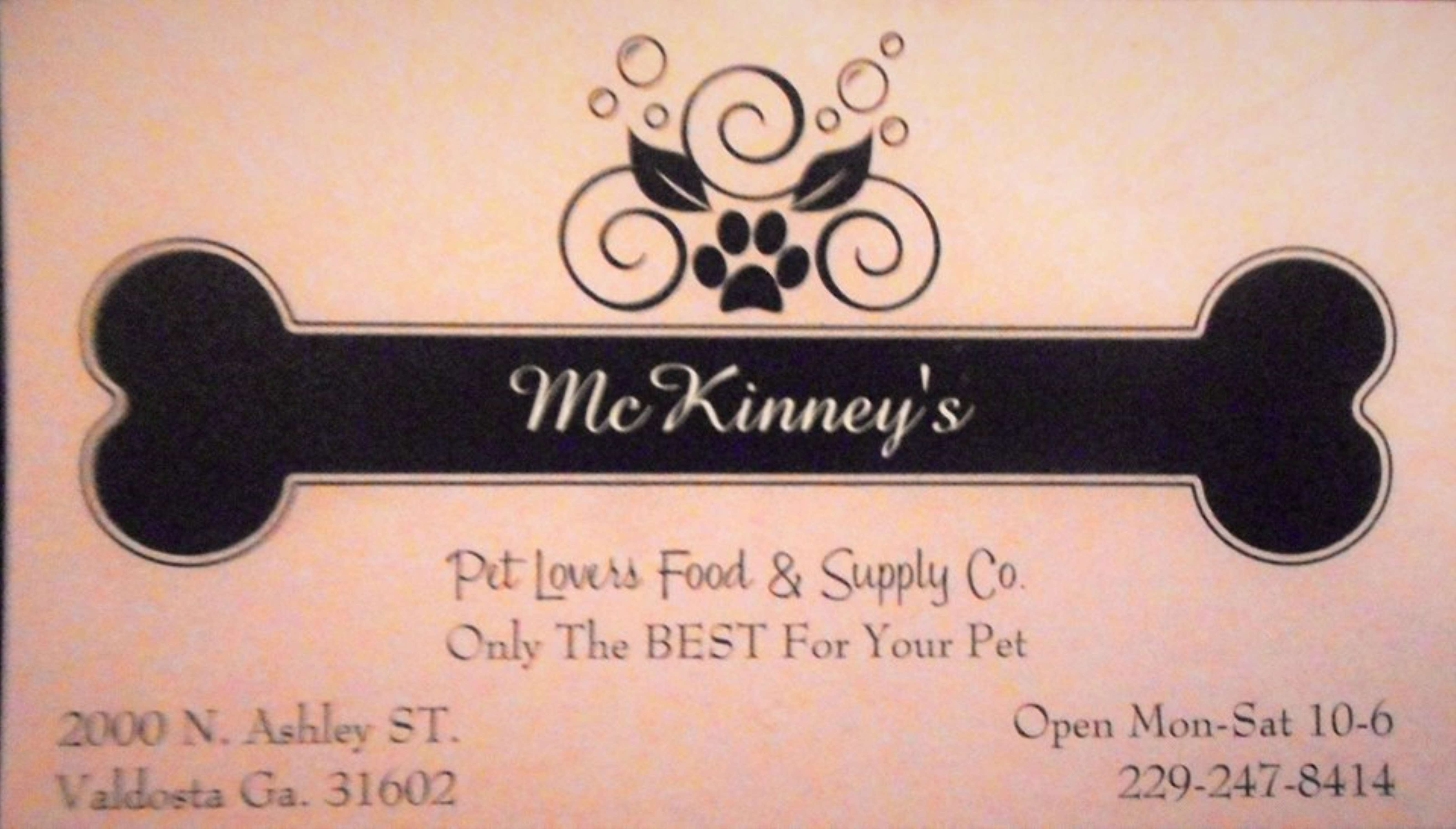 McKinney's Pet Lovers Food & Supply Co. Valdosta, GA Pet Supplies