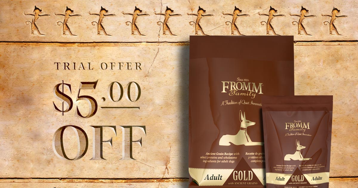 Save $5.00 on Fromm Adult Gold with Ancient Grains