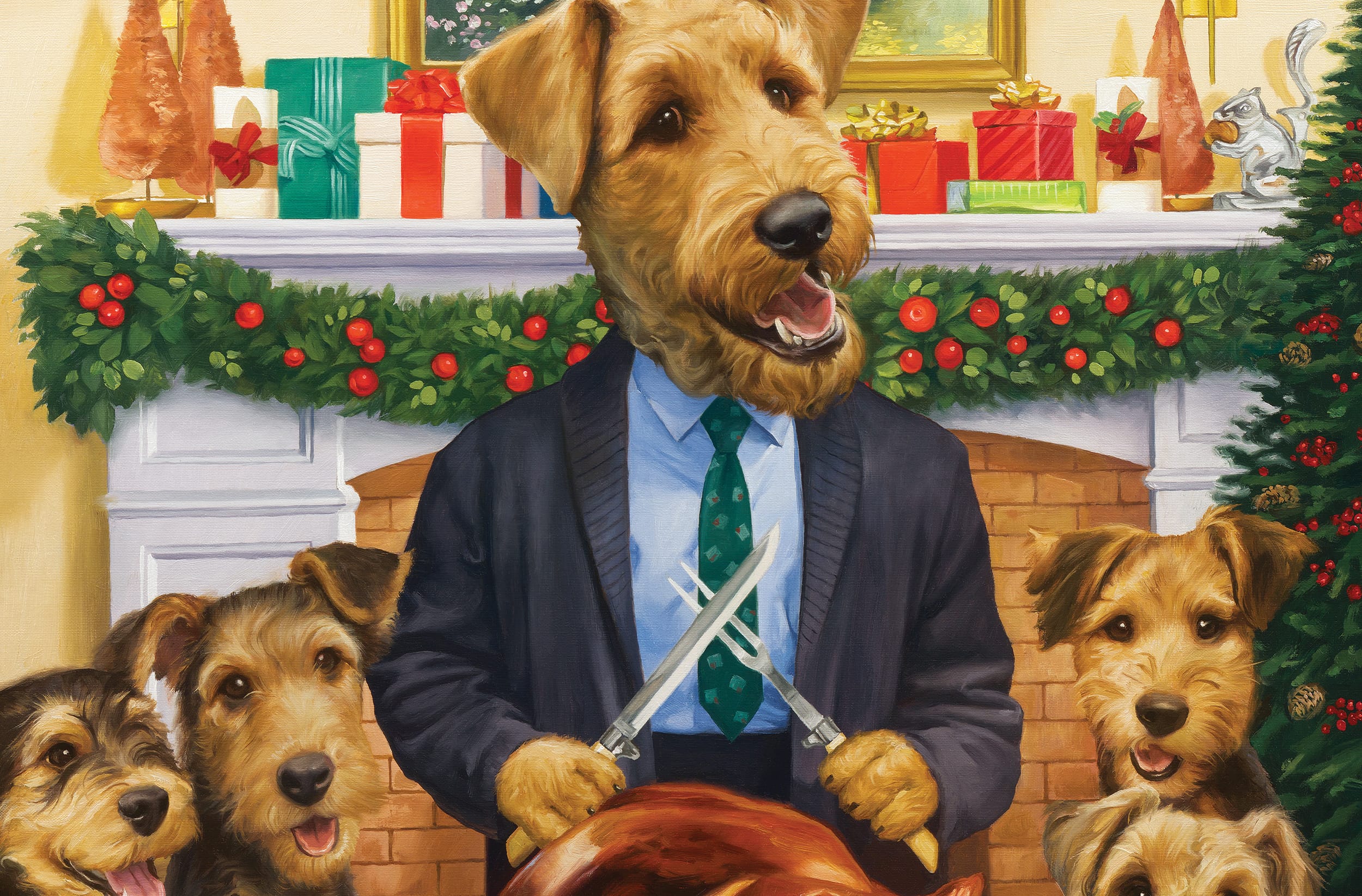 Waldon Clark and family around the holiday dinner table