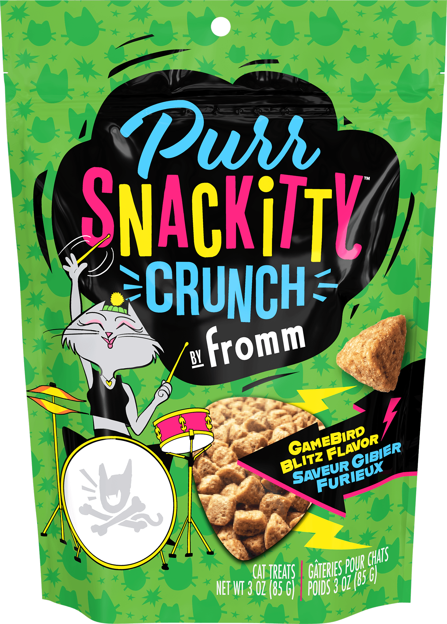 PurrSnackitty Crunch Gamebird Blitz Flavor Cat Treats