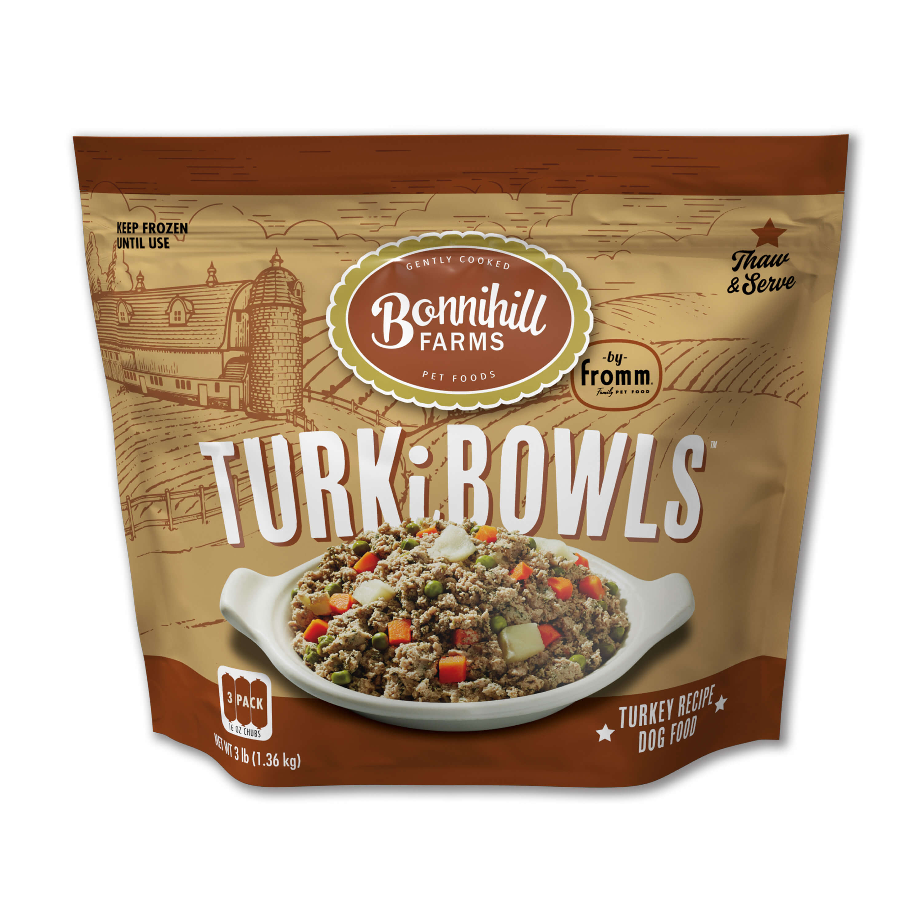 Bonnihill Farms TurkiBowls Turkey Recipe Gently Cooked Frozen Dog Food