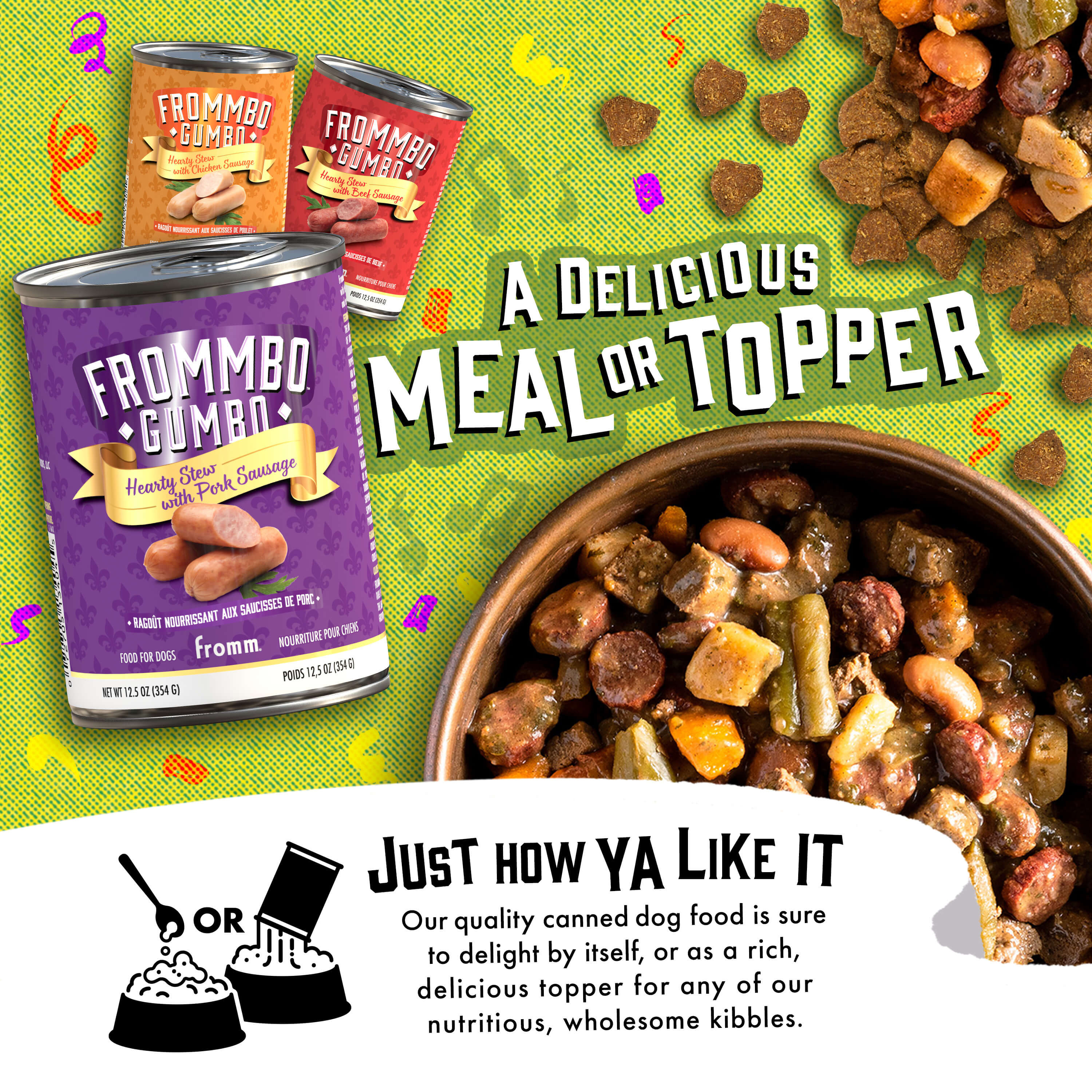 Frommbo™ Gumbo Hearty Stew with Pork Sausage Food for Dogs