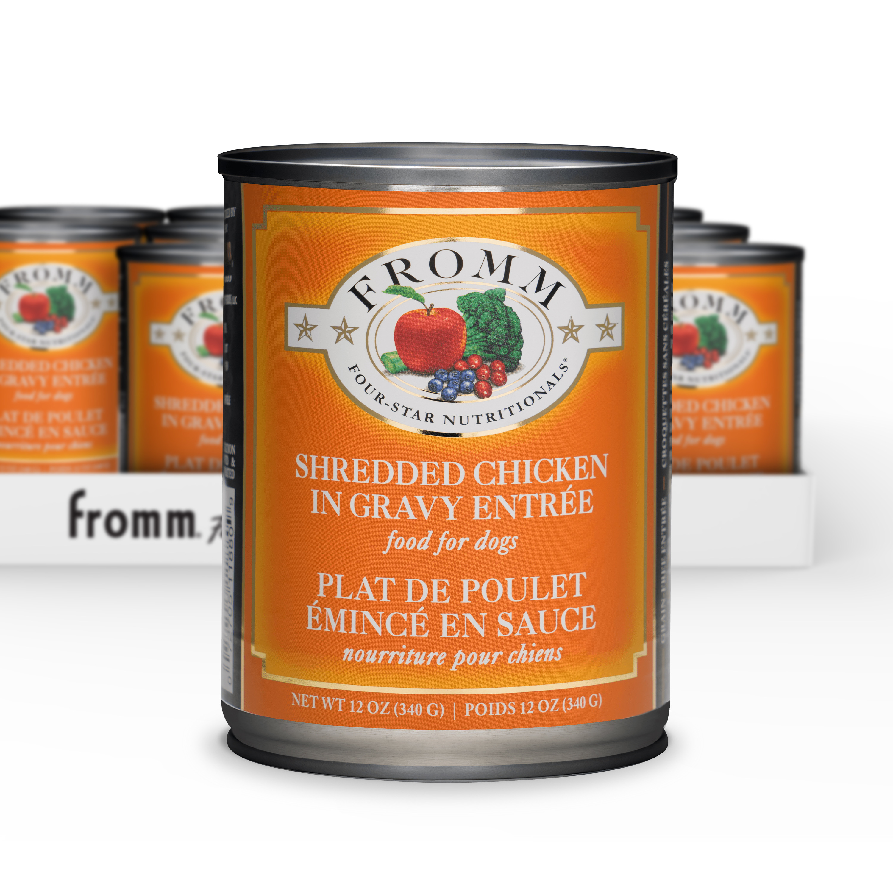 Four-Star Shredded Chicken in Gravy Entrée Wet Dog Food